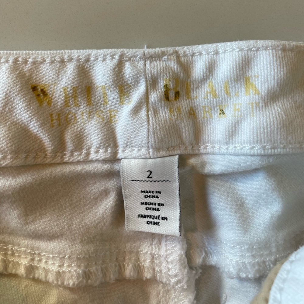 White House/ Black Market white denim shorts - Picture 2 of 5